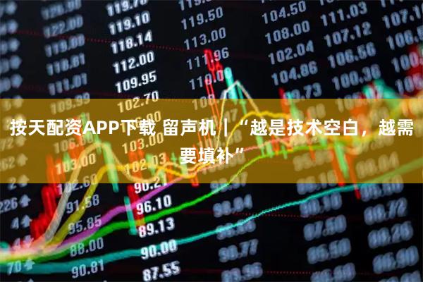 按天配资APP下载 留声机｜“越是技术空白，越需要填补”