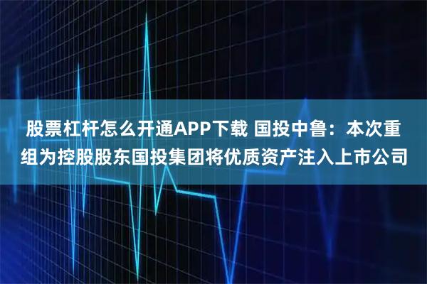 股票杠杆怎么开通APP下载 国投中鲁:本次重组为控股股东国投集团将优质资产注入上市公司